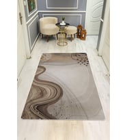Modern Desenli Dijital Baskı Kaymaz Taban Halı H0924