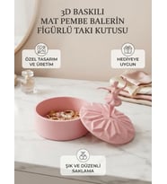 Mat Pembe Balerin Figürlü Takı Kutusu