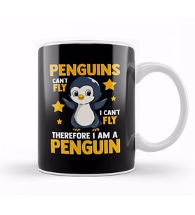 Penguins Can t Fly And Therefore I Am A Penguin Kupa Bardak Porselen