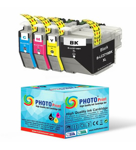 Photo Print®  Brother MFC-J2730DW Serisi LC3719XL 4 Renk Muadil Kartuş Seti (Çok Renkli)