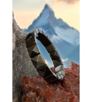 Gold Obsidyen Doğal Taş Parlak Kare Faset Kesim 12x12mm Bileklik