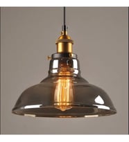 RİOLİGHT RETRO TEKLİ CAM SARKIT ÇAP:28CM (Siyah)