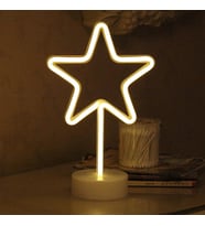 Yıldız Tasarımlı Neon Led  Lamba 30x19 cm