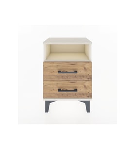 Arges Komodin Tek Raflı 2 Çekmeceli 44x30x64 Aytaşı-Çam
