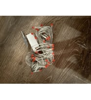 pilelistore 10 M 100 Led Damla Uçlu Kırmızı Işık Şeffaf Kablo MZ-17-5