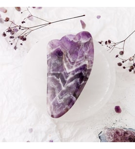 Ametist Taşı Gua Sha Yüz Masaj Taşı Kaz Ayaklı (Karışık)