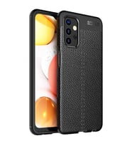 Samsung Galaxy A32 Deri Görünümlü Silikon Siyah