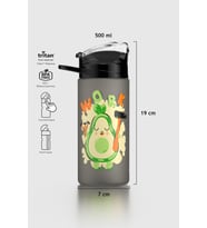 Renga Falcon Panda Desenli 500 ml Pipetli Mat Tritan Çocuk Matara 912037 Pembe (Siyah)