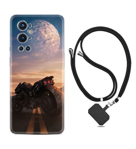 Tecno Spark 9 Pro Kılıf Silikon Boyun Askılı İpli Desenli Silikon Motor 1621