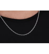 Glorria Gümüş 3.5mm Anchor Zincir Kolye
