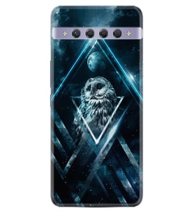 TCL 10 Plus Kılıf Silikon Desen Old Owl 1649