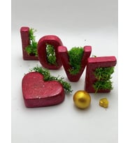 Love Set - Moss bitkisi ile süslü - Hediyelik Kutusunda