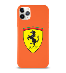 Apple iPhone 11 Pro Max  Lansman Kılıf Ferrari Tasarımlı Altı Kapalı İçi Kadife Kaplı  Kapak (Şeffaf)