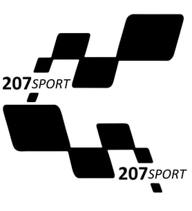 207 sport Etiket Yapıştırma 30cmx11cm MMD128