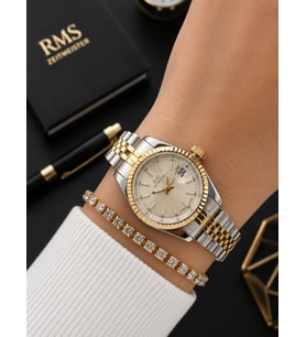 RMS Romanson Vintage Mini Kasa Özel Kordon 2 Yıl Garantili 3 Atm Kadın Kol Saati+Bileklik A2145.45