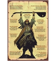 Pir Sultan Abdal Sözleri Retro Ahşap Poster