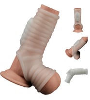Wave Knights Ring Titreşimli Esnek Ve Bükülebilir Yarım Penis Kılıfı