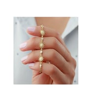 925 Ayar 3'lü Güneş Gold Gümüş Bileklik