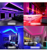 LED Şerit bant 5 metre 2835 SMD 12V Mavi Işık 240 LED/m IP20 Aydınlatma Kendinden Yapışkanlı