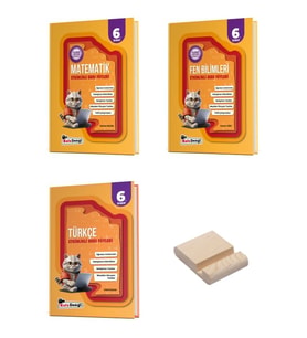 Kafa Dengi 6. Sınıf Matematik Fen ve Türkçe Etkinlikli Ders Föyleri 3lü Set + Telefon Standı