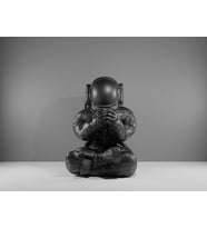 Oturan Astronot Uzay KArbon Malzeme Fİgur 13CM (Çok Renkli)