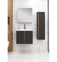 %100 Mdf 65 cm Lavina Banyo Dolabı + 30 cm Lavina Boy Dolabı