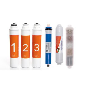 Sulook Waterlife Su Arıtma Cihazı Uyumlu Tak-Çevir 6'lı Filtre Seti, 10 Aşamalı, Vontron Membranlı