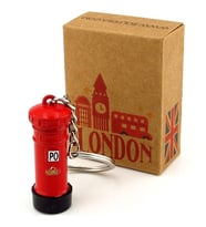 London Londra Posta Kutusu Postane Mektup Kırmızı Metal Anahtarlık KC285