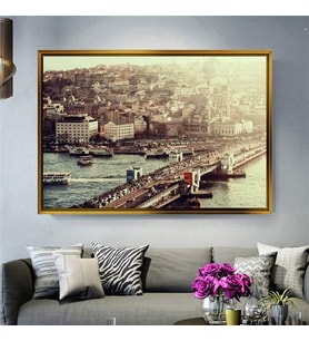 Altın Çerçeveli dekoratif tablo l351 (Gold)