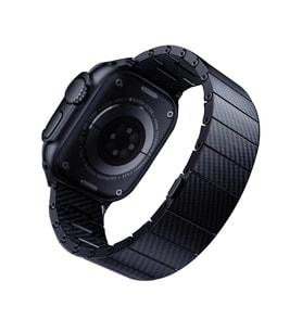 Apple Watch 44mm Uyumlu Kordon Karbon Fiber 600D Zore KRD-90 Kayış