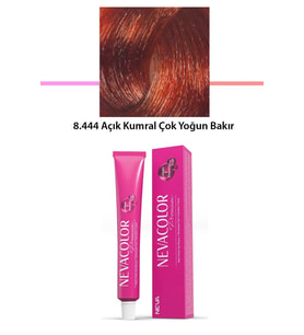 Premium 8.444 Açık Kumral Çok Yoğun Bakır - Kalıcı Krem Saç Boyası 50 g Tüp
