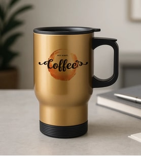 BK Gift Coffee Tasarımlı Kulplu Çelik Bardak Termos Mug 450ml-2, Sevgiliye Hediye, Arkadaşa Hediye, Eşe Hediye