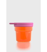Renga Nest Kids 250 ml Silikon Kapaklı PP Atıştırma Kabı 222058 Turuncu-Pembe