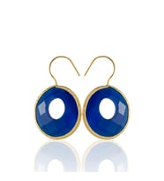 Kadir Jewellery 22 Ayar Altın Kaplama Kadın Taşlı Küpe -El İşçiliği Ve Hipoalerjenik Küpe