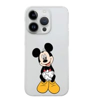 Apple iPhone 14 Pro Max Uyumlu Kamera Korumalı Tıpalı Kapak Mickey Mouse Tasarımlı ŞeffafKılıf