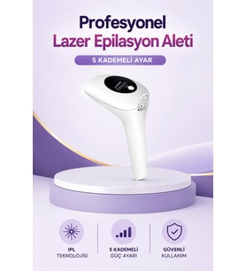IPL Lazer Epilasyon Aleti 5 Kademeli Güç Ayarlı
