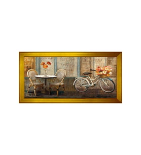 Manzara Temalı Kanvas Tablo 50 x 70 cm Gold Çerçeve
