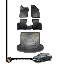 Fiat Egea Sedan 3D Araca Özel Kauçuk Oto Paspas Ve Bagaj Havuzu Seti