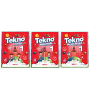KIRMIZI BEYAZ YAYINLARI 1.SINIF 2.DÖNEM TEKNO TÜRKÇE - MATEMATİK - HAYAT BİLGİSİ 3'LÜ SET