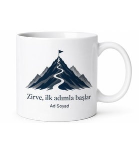 Dağcılık Kulübü Üyelerine Zirveye Adım Adım Tırmanış Kupası Hediye Bardak