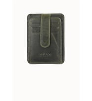 Guard Crazy Yeşil Hakiki Deri Dikey Model Kredi Kartlık // GRD260612WT1471