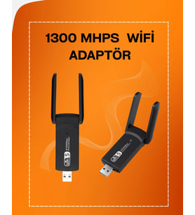 Tak-çalıştır Özellikli Çift Bant Wifi Adaptör – 1200 Mbps