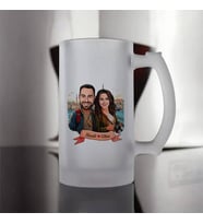 Sevgiliye Hediye Kişiye Özel Kadim İstanbul ve Aşkımız Karikatürlü Bira Bardağı