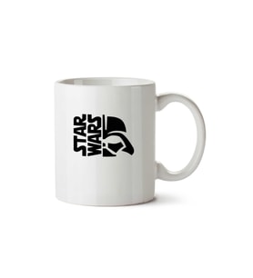 Star Wars Yan Yazı iki Tarafı Baskılı Kupa Bardak