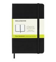 Moleskine Sert Kapak Çizgisiz Defter Cep Boy 9x14 cm 192 Sayfa Siyah