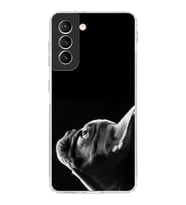 PrintiFy Samsung Galaxy S21 FE ile Uyumlu Köpek 1 Kamera Korumalı Şeffaf Kılıf