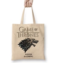 Game Of Thrones Winter İs Coming Bez Çanta Uzun Saplı