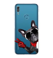 PrintiFy Huawei Y6 ile Uyumlu Köpek 2 Kamera Korumalı Şeffaf Kılıf