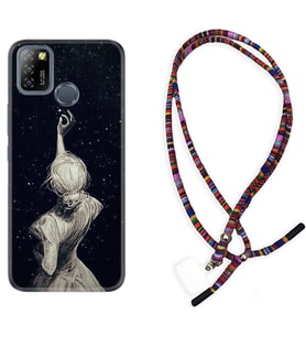 INFINIX Smart 4 5 6 Zero 8 S5 Pro Kılıf Boyun Asklı Rasta Silikon Star Woman 1332