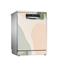 Bulaşık Makinesi Kaplama Sticker Pastel Soyut Yaprak Kendinden Yapışkanlı Folyo 75x75 cm
